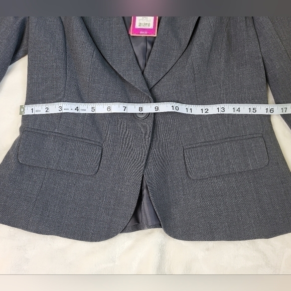 CANDIES Blazer. Ladies Size Large. Dark Grey. Built in Shoulder Pads - Picture 4 of 10